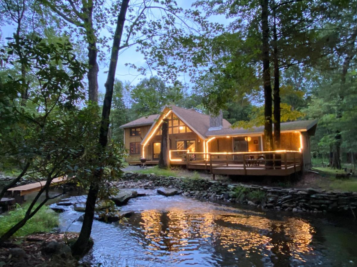 Secluded Chalet On Stream-Mins To Camelback Tannersville Exterior foto